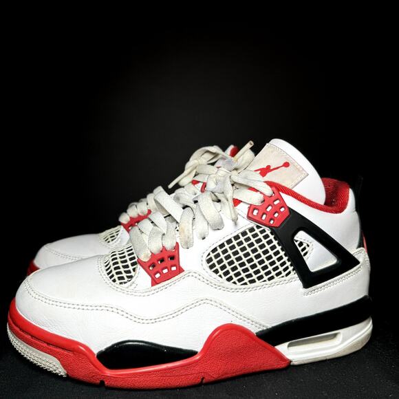 Size 4.5 - Nike Air Jordan 4 Retro OG Fire Red 2020 Men's Shoes - Picture 9 of 9